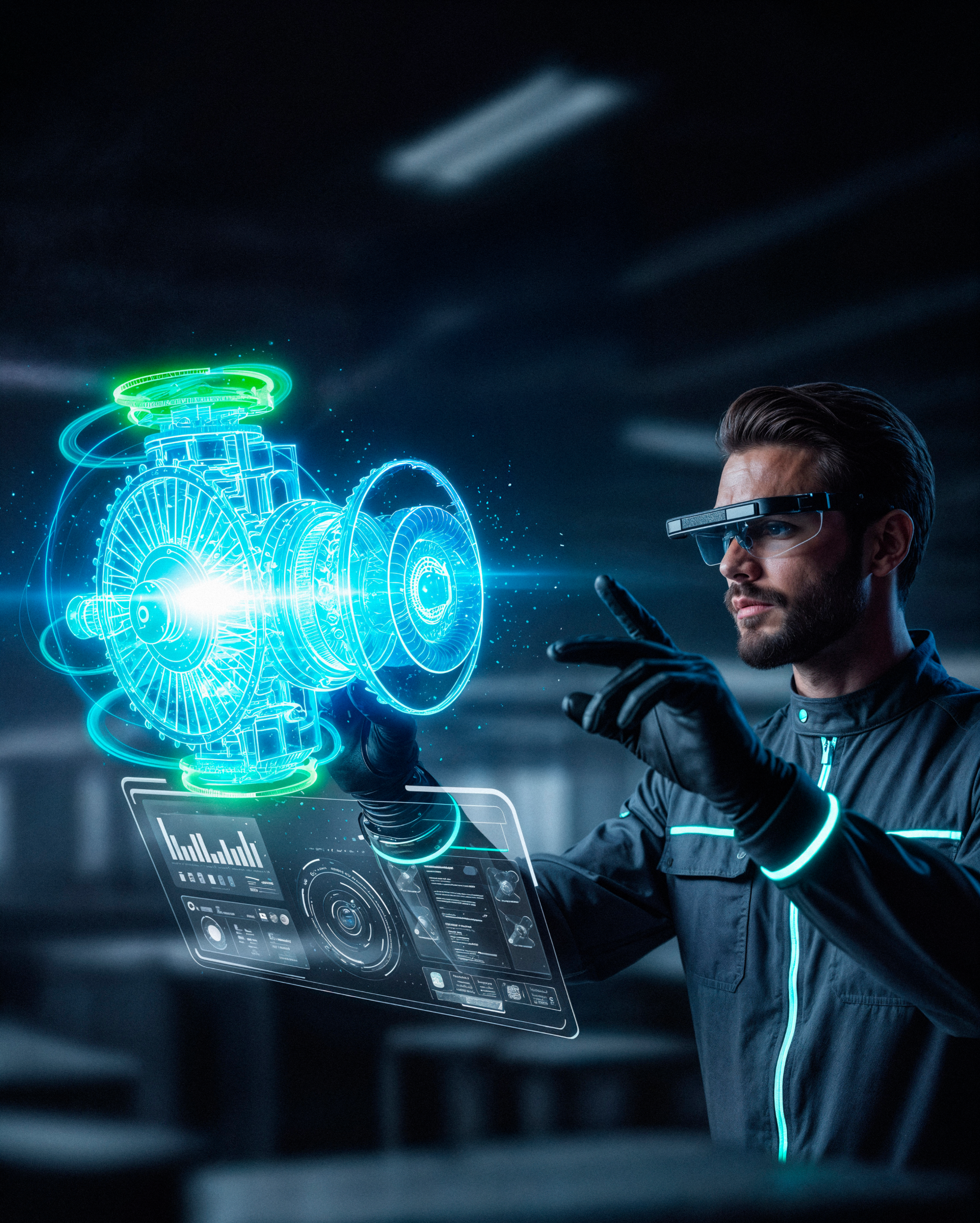 Visualização abstrata de um núcleo de Inteligência Artificial